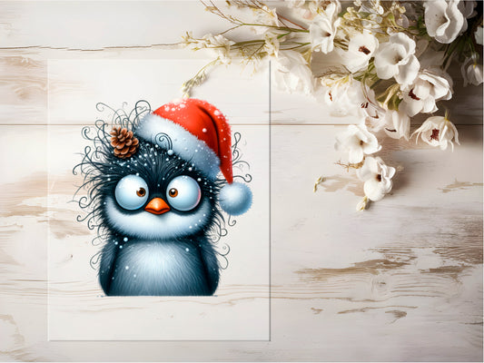 Bügelbild - Funny Winterpingu #0633