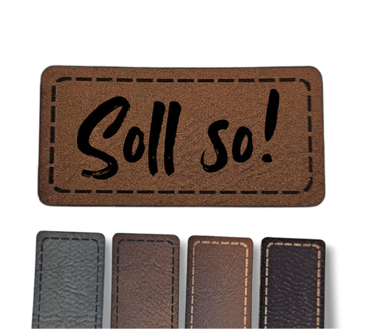 Kunstleder Patch - Rechteck - Soll so