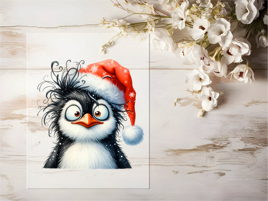 Bügelbild - Funny Winterpingu #0636