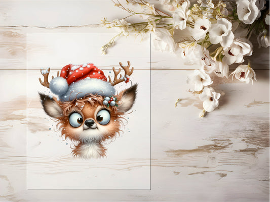 Bügelbild - X-Mas Reh #0651