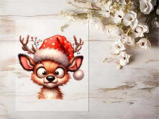 Bügelbild - X-Mas Reh #0649