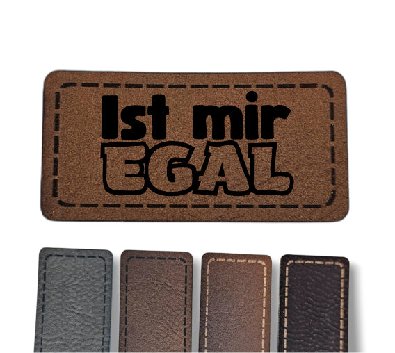 Kunstleder Patch - Rechteck - Ist mir EGAL