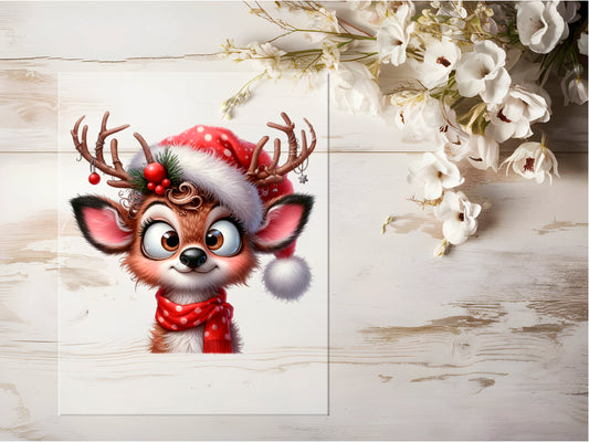 Bügelbild - X-Mas Reh #0646