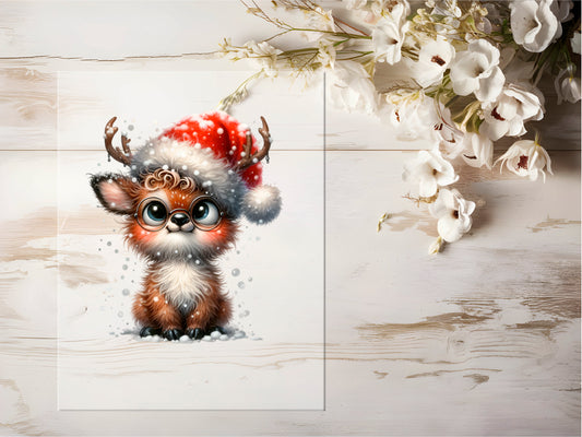 Bügelbild - X-Mas Reh #0647