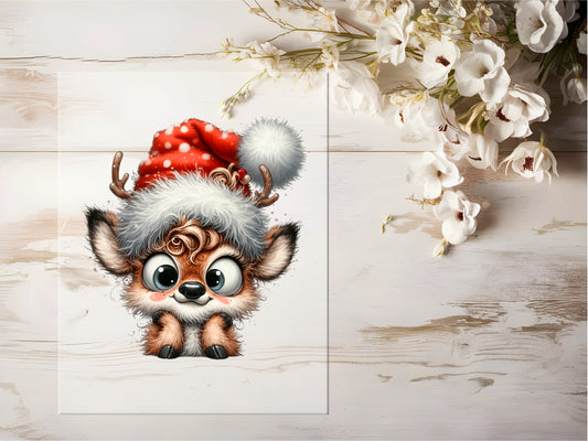 Bügelbild - X-Mas Reh #0648