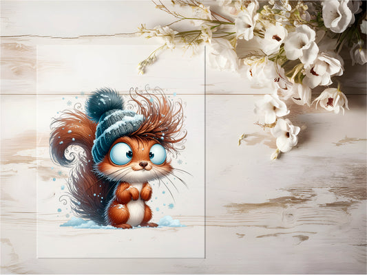 Bügelbild - Winter Eichhörnchen #0653