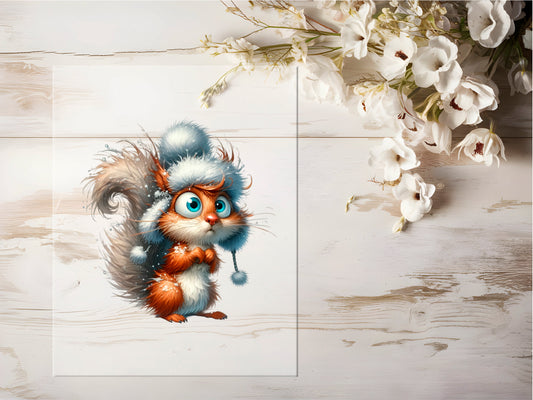 Bügelbild - Winter Eichhörnchen #0657