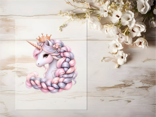 Bügelbild - Pastell Einhorn #0661