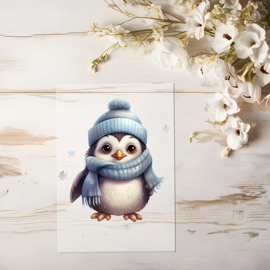 Bügelbild - Winterpinguin #0553
