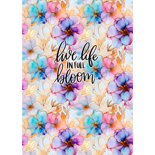 Panel - Live life...Flowers Pastell