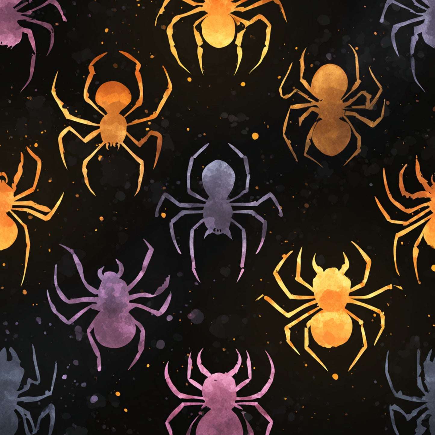 Spinnen Schwarz/Bunt 2