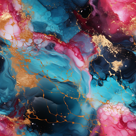 Watercolour Blau/Pink 1