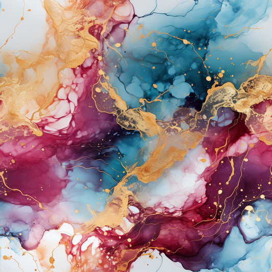 Watercolour Blau/Pink 2