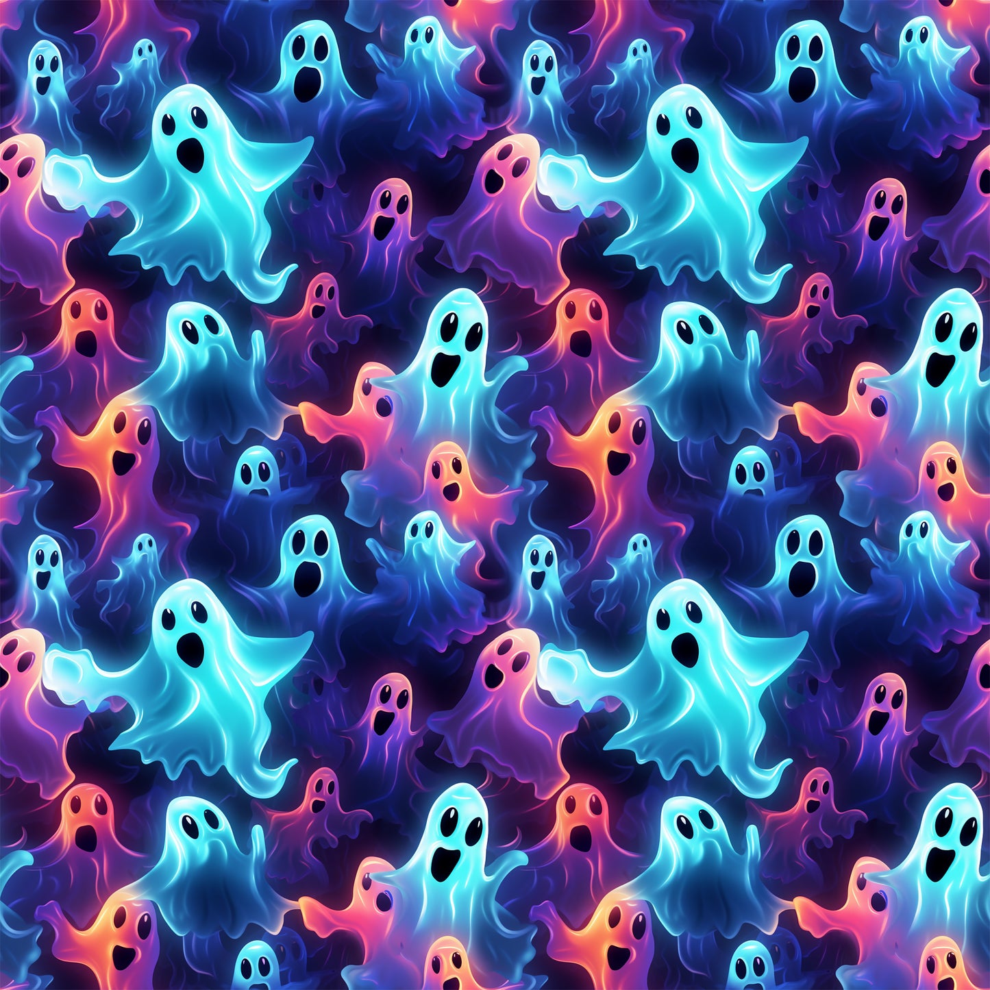 Auktion - 0,5m Jersey - Halloween Geister Neon