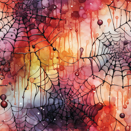 Watercolour Spinnennetz 2