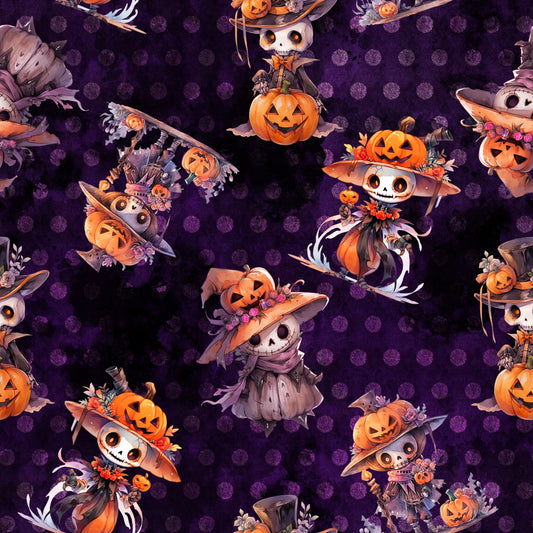 Auktion - 0,5m Jersey - Sweet Skull Lila