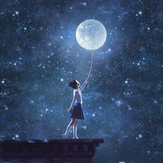 Sommersweat - Mond Mädchen 50x70cm