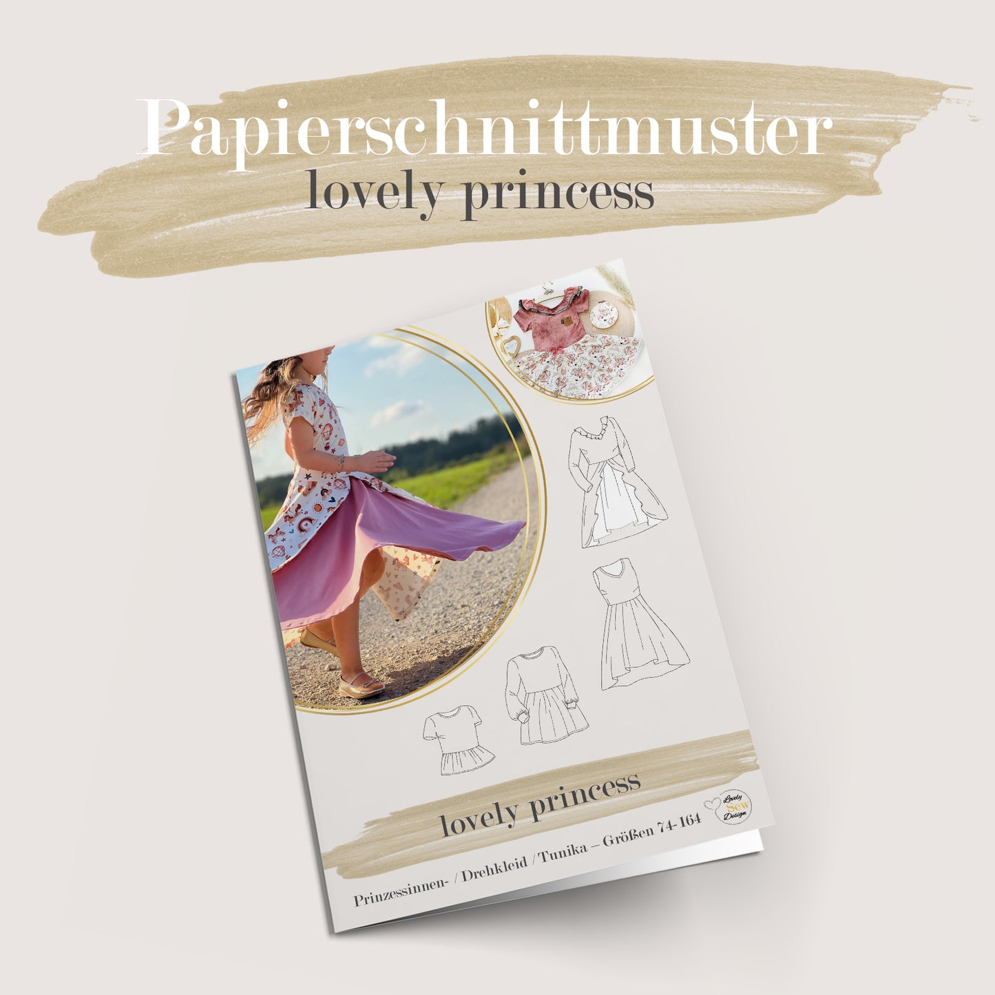 Papier-Schnittmuster - lovely princess von LovelySewDesign