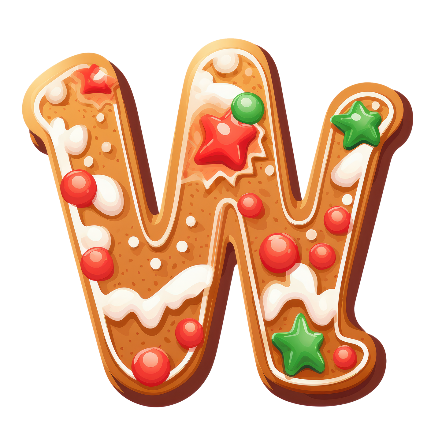 Bügelbild -  Buchstaben - Lebkuchen