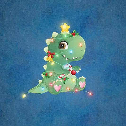 Sommersweat - Panel X-Mas Dino