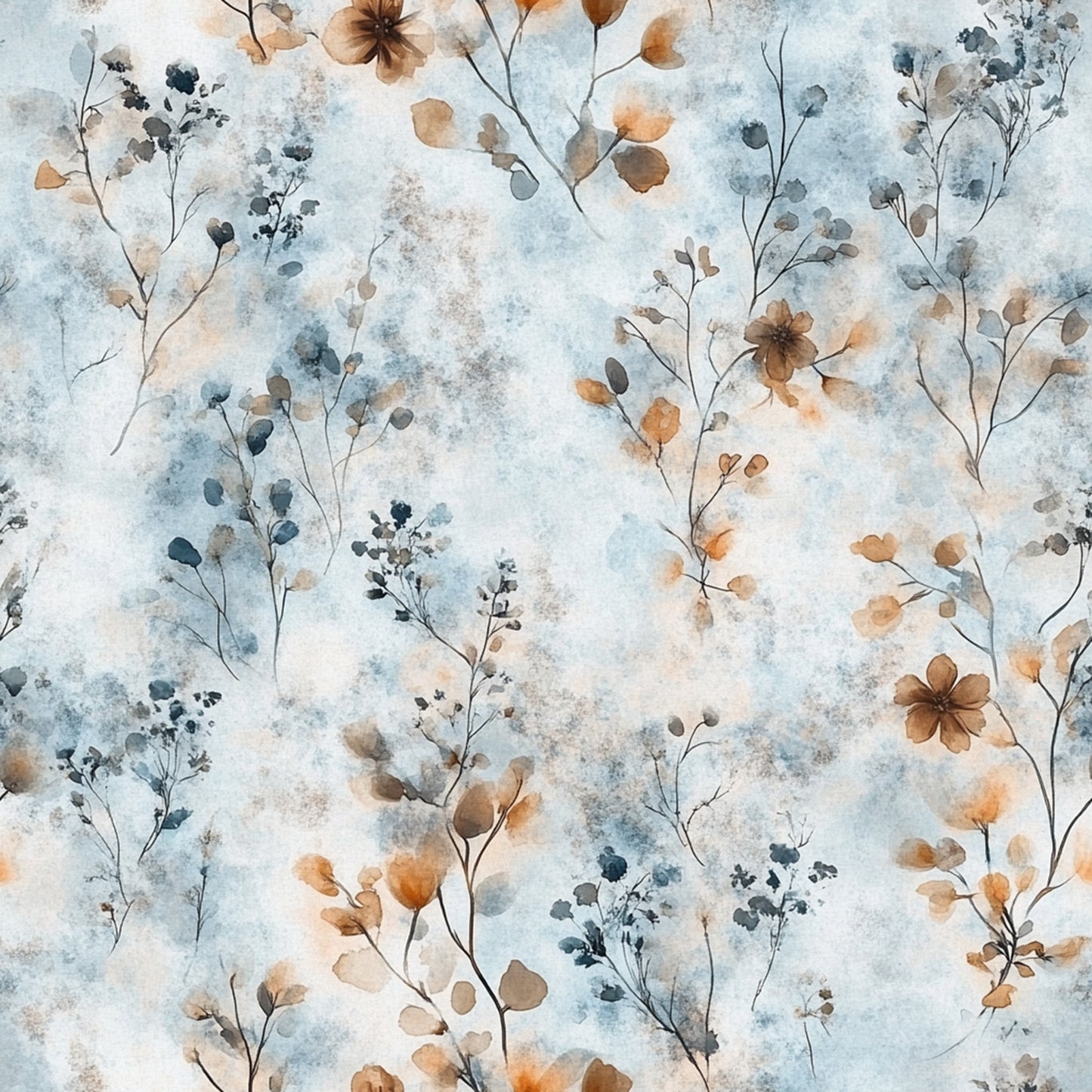 Auktion - 0,5m Jersey - Blumenwiese Rauchblau