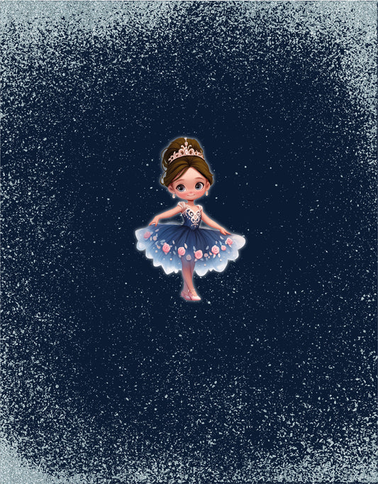 Panel Ballerina Blau - Brünett