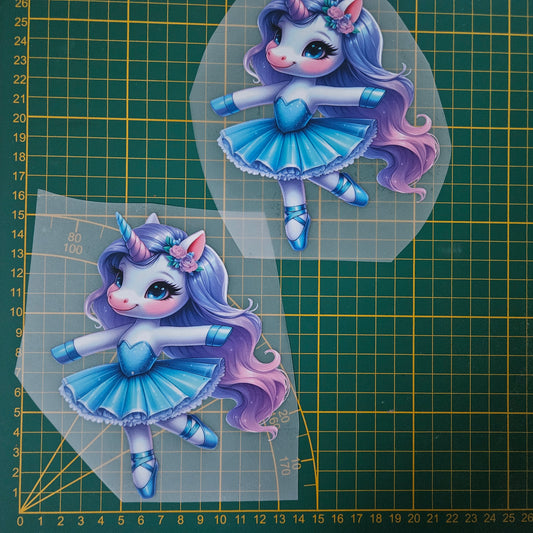 Bügelbild - Einhorn Ballerina ca. 10cm