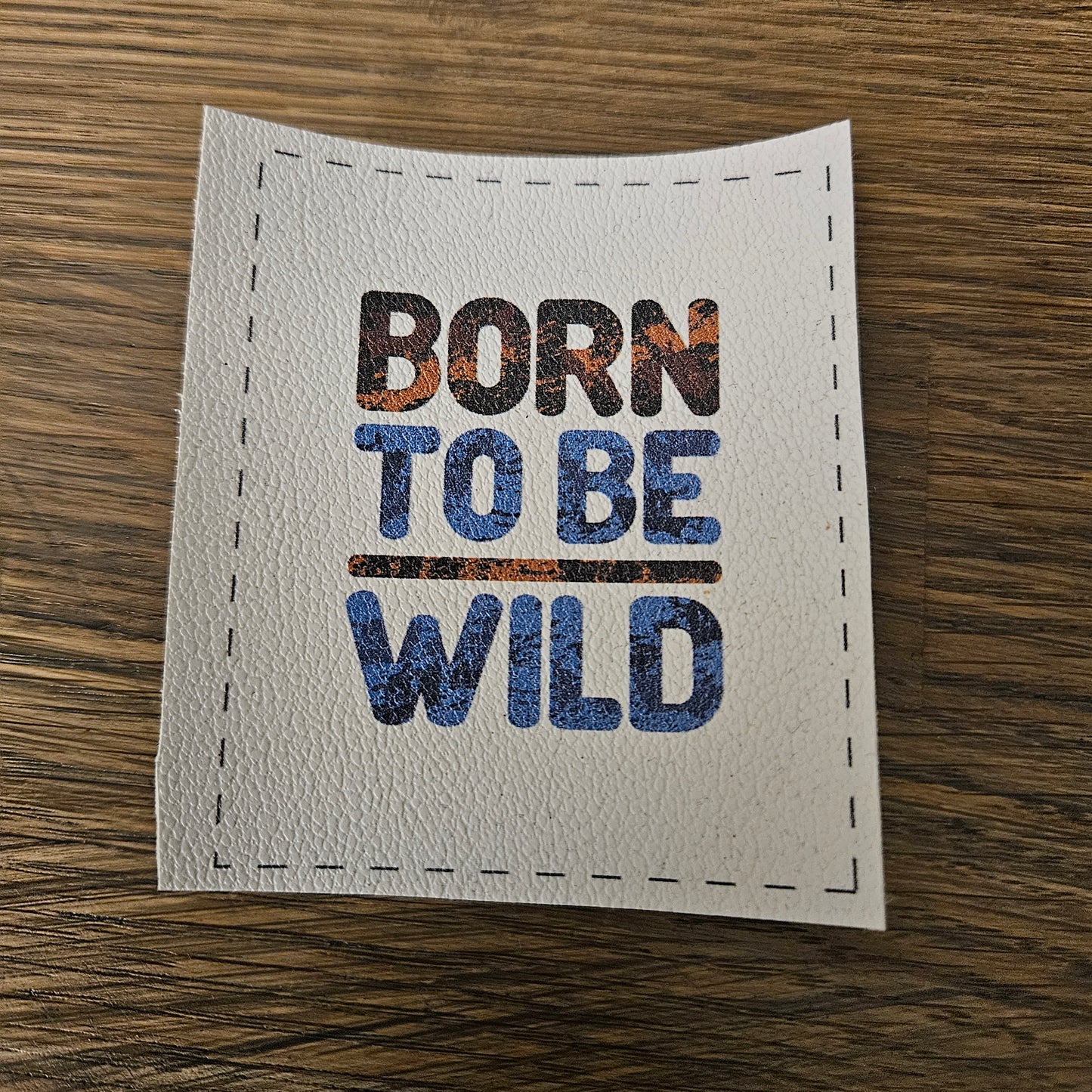 Kunstlederlabel - Born to be wild Braun