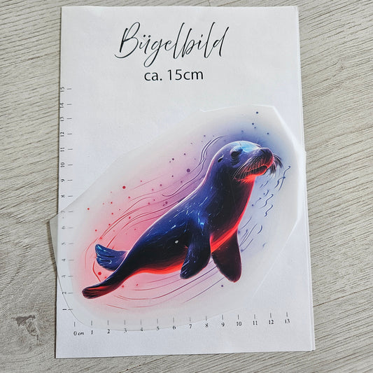 Bügelbild - Robbe ca. 15cm