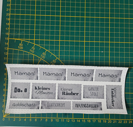 Kunstlederlabel Set - Mamas Junge