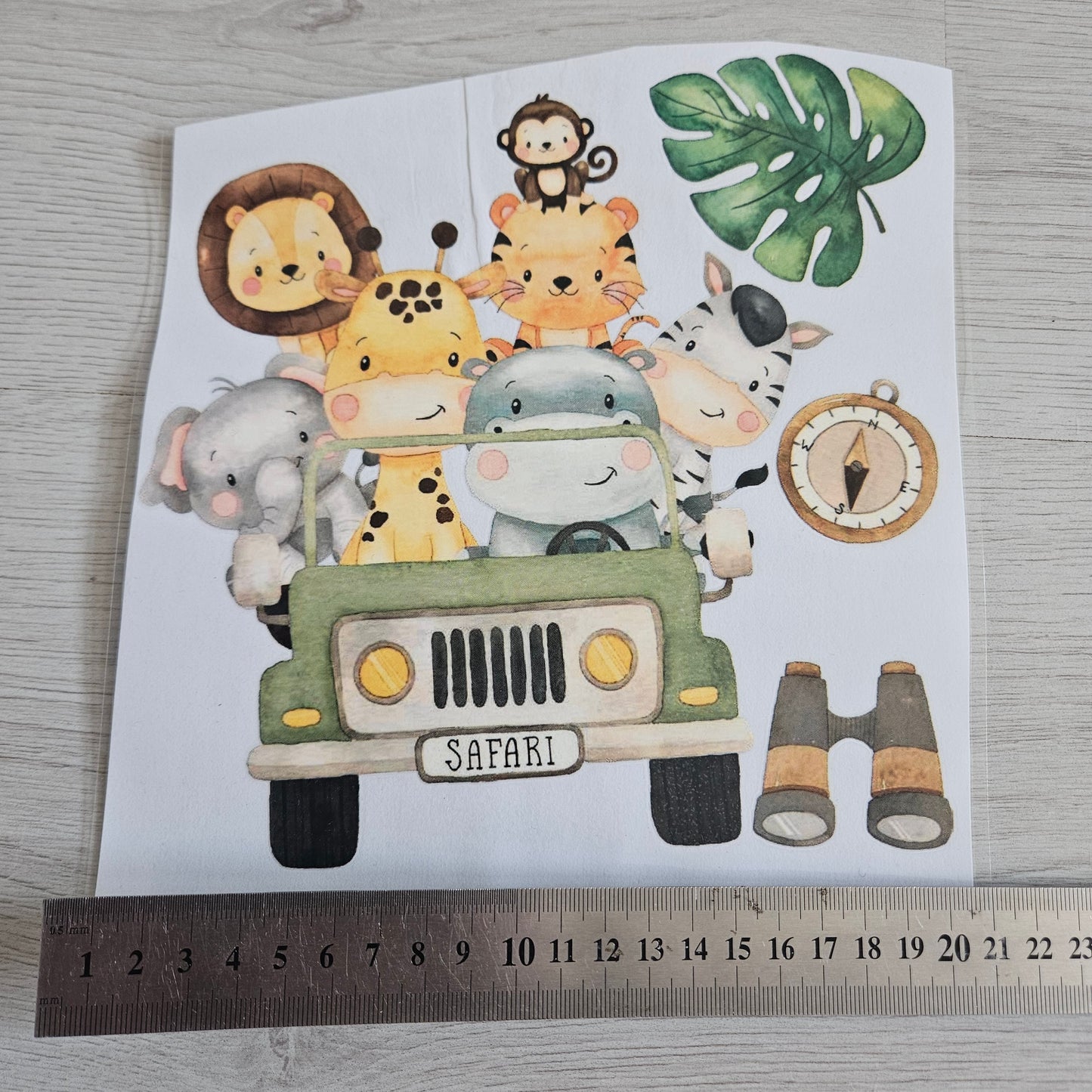 Bügelbild - Set Safari Auto