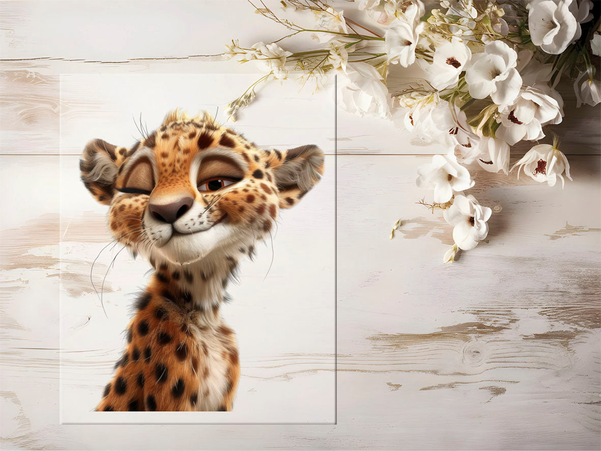 Bügelbild - Lustiger Leopard #1559