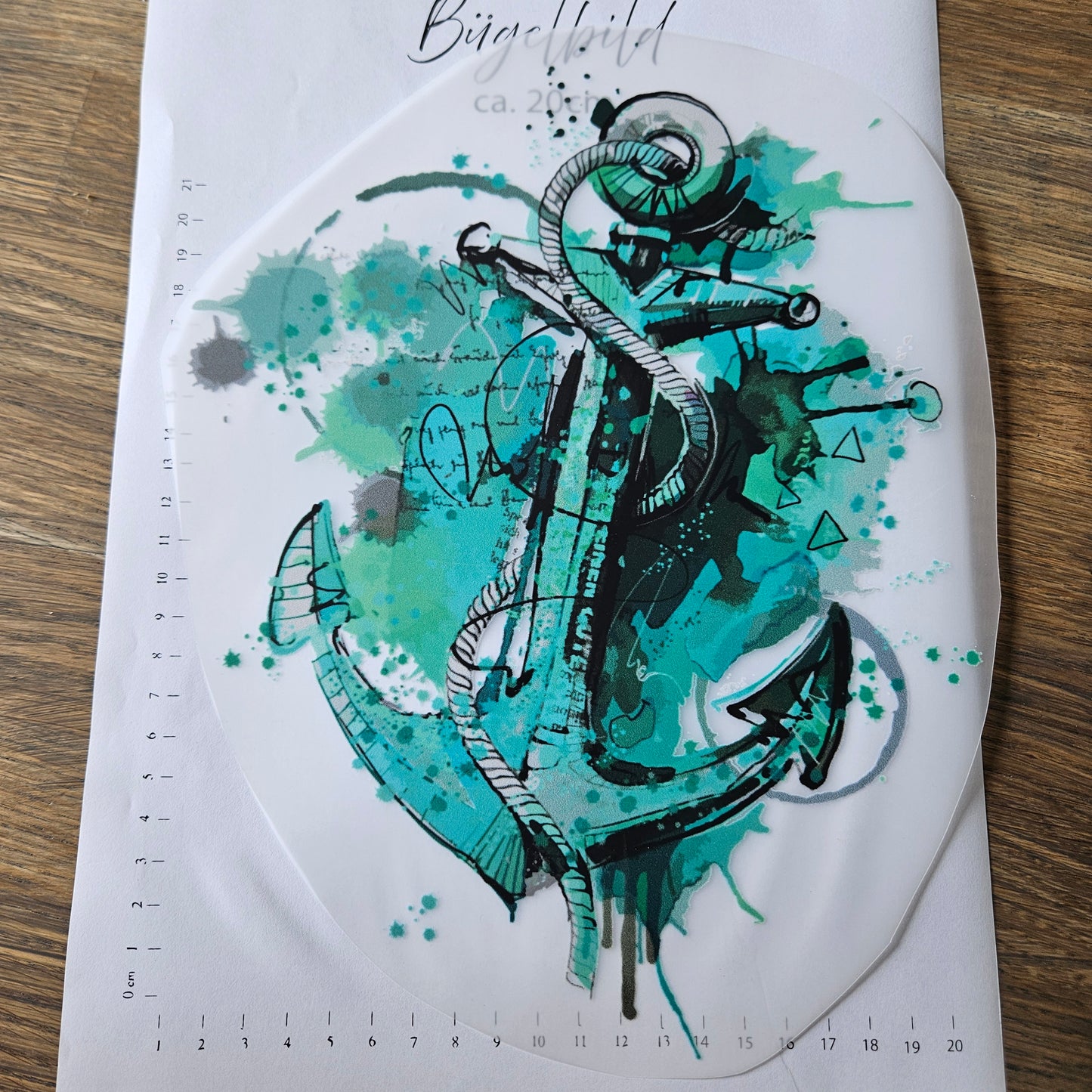 Bügelbild - Anker ca. 25cm