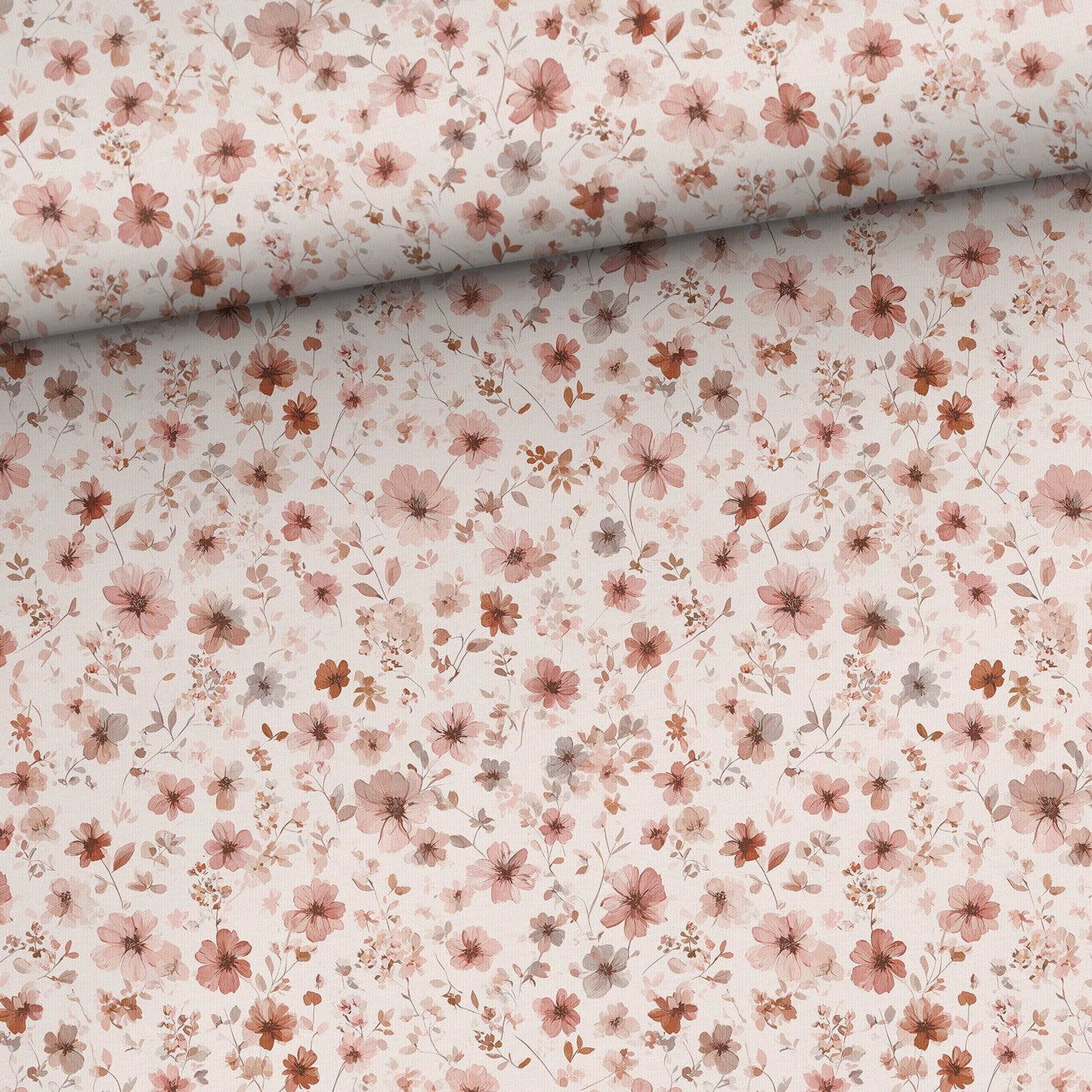 Jersey - Streublumen Rosa