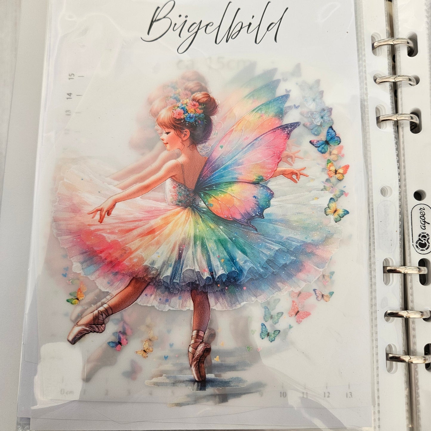 Bügelbild - Fee Ballerina Bunt 1 ca. 15cm