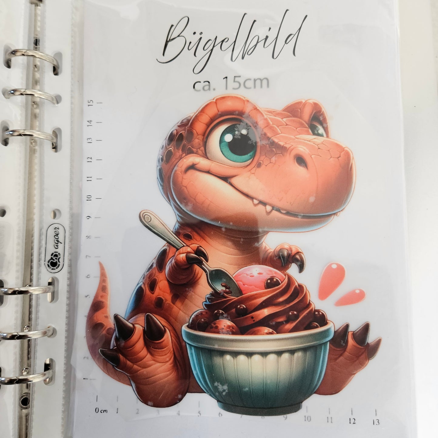 Bügelbild - Dino Eis ca. 15cm
