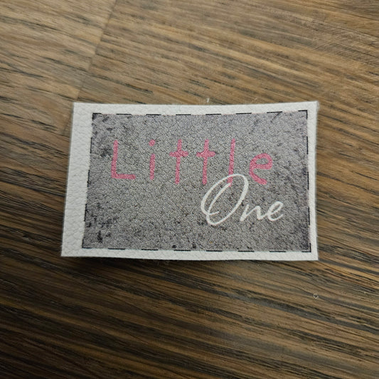 Kunstlederlabel - LittleOne Grau/Rosa