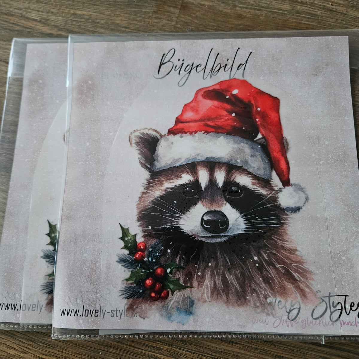 Bügelbild - Waschbär ca. 20cm