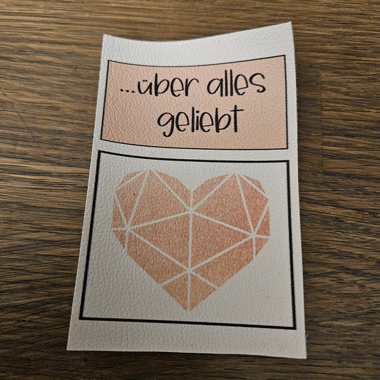 Kunstlederlabel Set - über alles geliebt