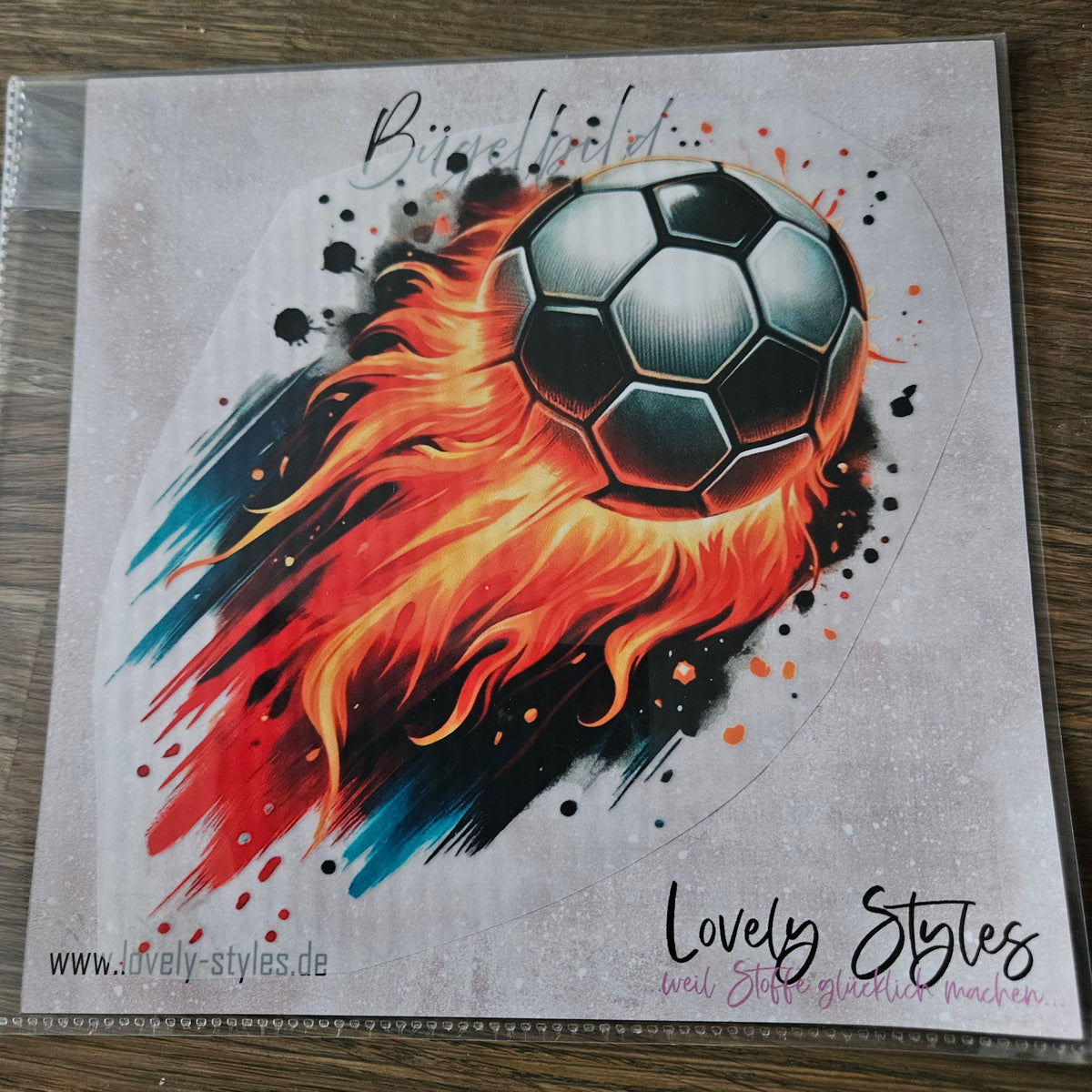 Bügelbild - Fußball ca. 20cm