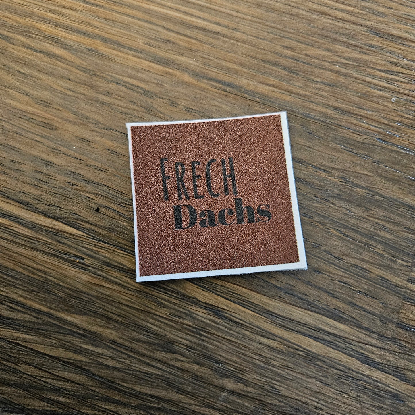 Kunstlederlabel - FrechDachs Braun