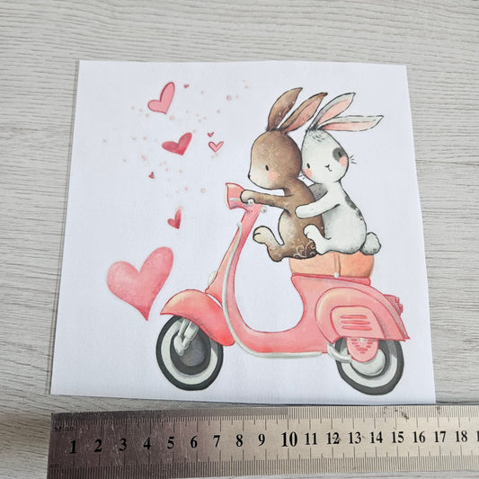 Bügelbild - Vespa Bunnies
