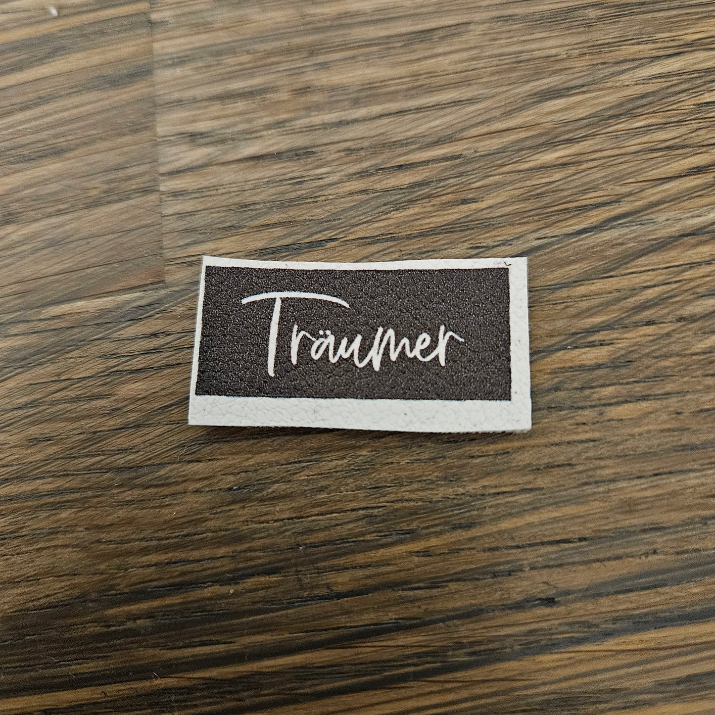 Kunstlederlabel - Träumer Braun 1,5x3,5cm
