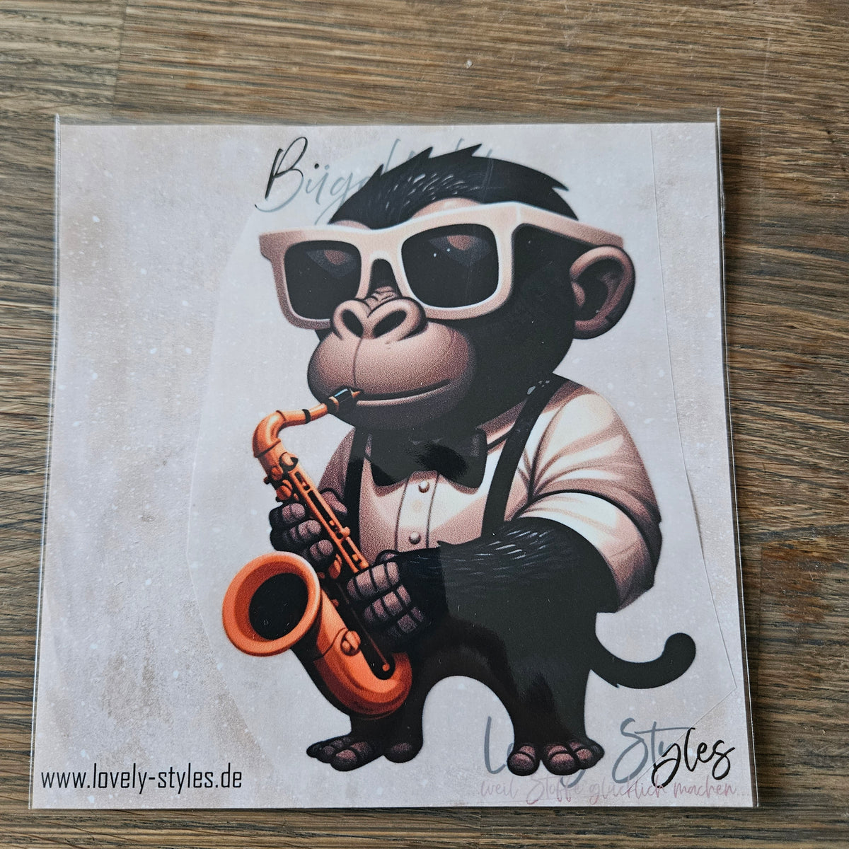 Bügelbild - Affe ca. 15cm