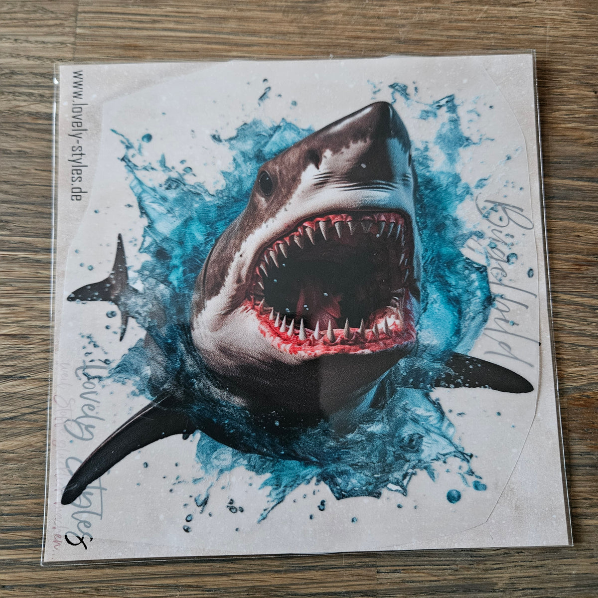 Bügelbild - Hai ca. 15cm