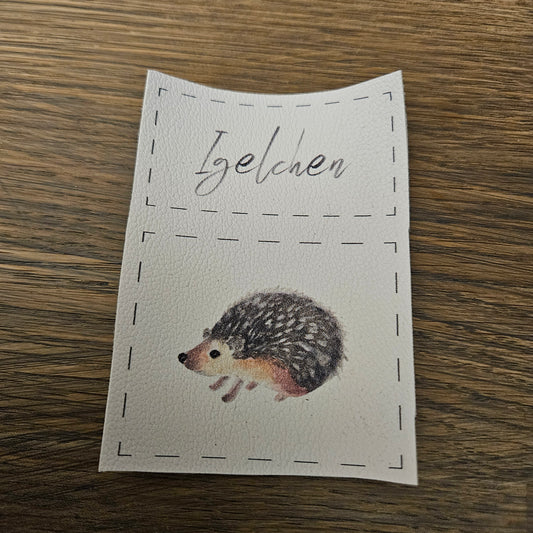 Kunstlederlabel Set - Igelchen