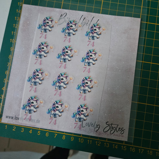 Bügelbild - Größenlabels 12 Stk.