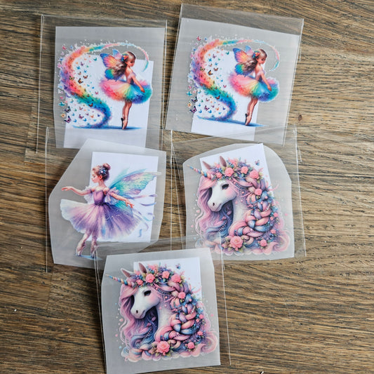 Set Bügelbilder Fee/Einhorn 5cm