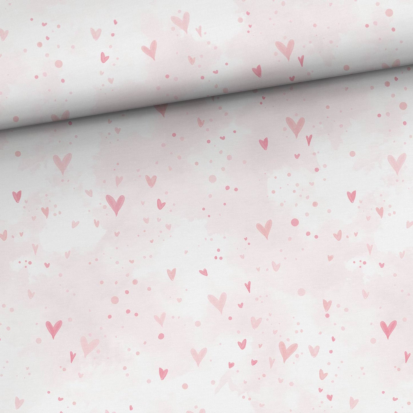Sommersweat - Kleine Herzen Rosa