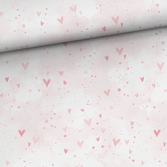 Sommersweat - Kleine Herzen Rosa